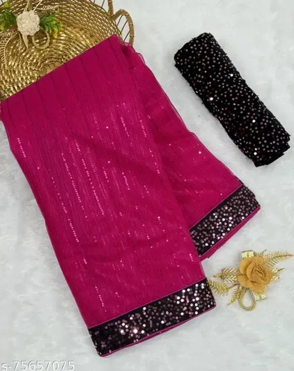 UNIQUE DESIGN SAREE - Free Size