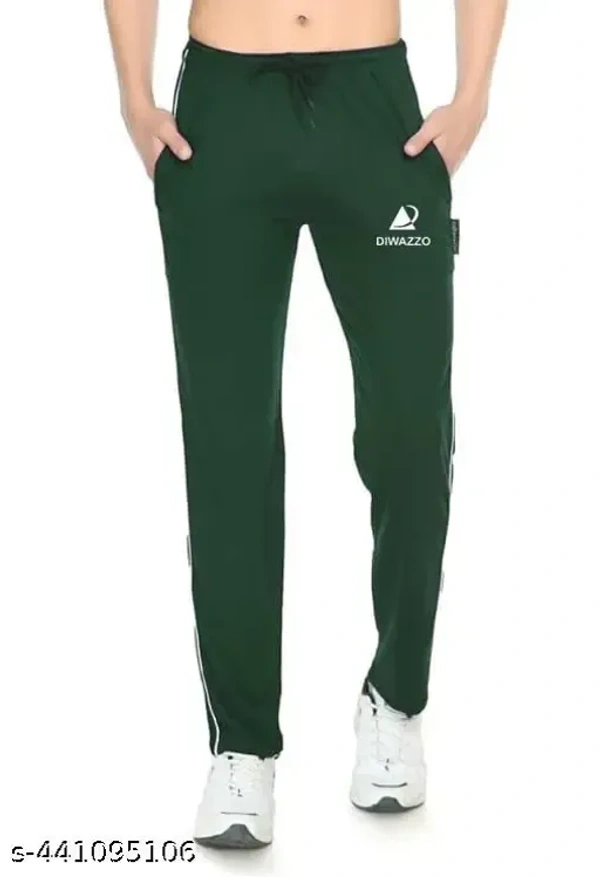 Premium Cotton Green Track Pant for Men | Relaxed Fit Pyjamas  - 32