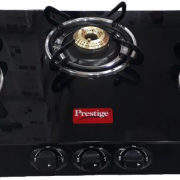 Prestige Marvel Plus� Glass, Stainless Steel Manual Gas Stove  (3 Burners)