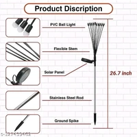 Garden Solar Lights. With Free Dilevery  - Black, Height 26in