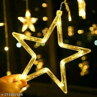 Star Curtain Lighting For Decoration Indoor And Outdoor Both. With Free Dilevery  - Web Orange