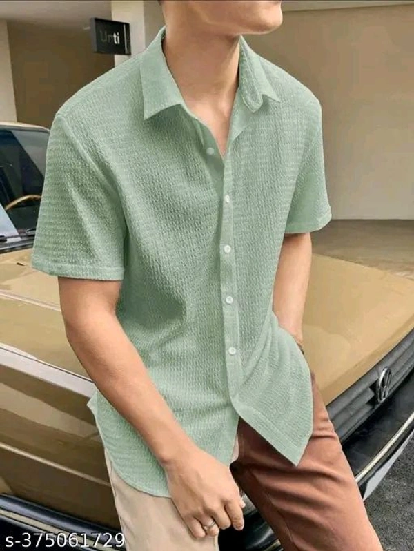 Stylish Men shirt Pista Green Colour With Free Dilevery  - XL, Mint Green