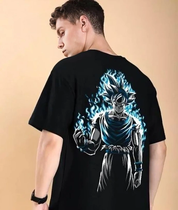 Attractive Western Wear Fashion Tshirt Man Tshirt Anime Black T-shirt With Back Print Design Men Tshirt  - Black, XL