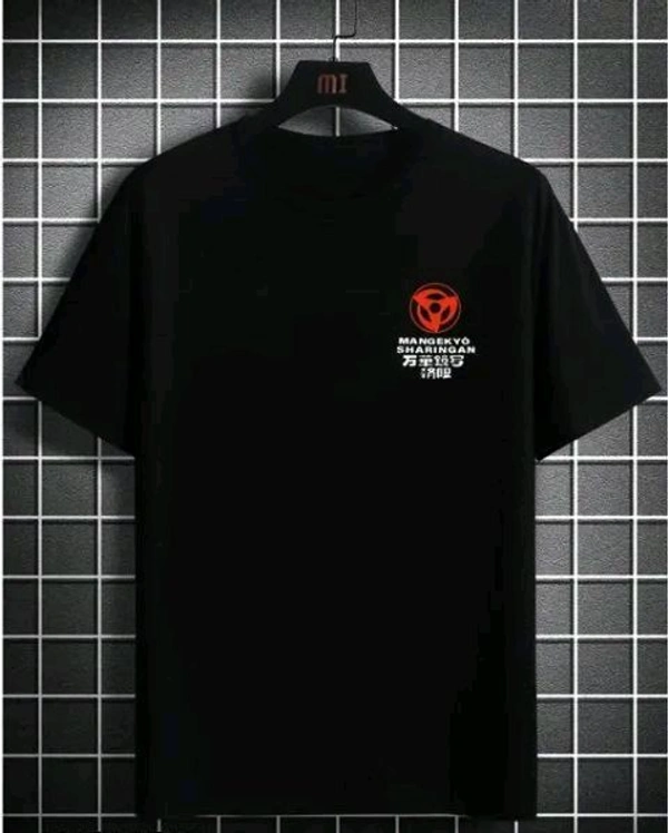 Attractive Western Wear Fashion Tshirt Man Tshirt Anime Black T-shirt With Back Print Design Men Tshirt  - Black, XL