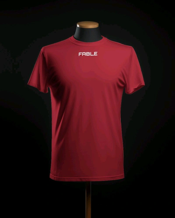 FABLE Red Men's Half Sleeves T-Shirt  - Guardsman Red, M
