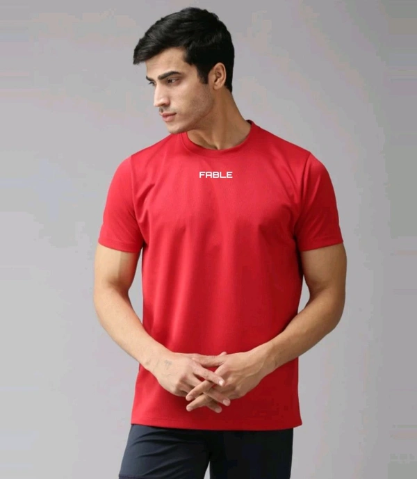 FABLE Red Men's Half Sleeves T-Shirt  - Guardsman Red, XXL