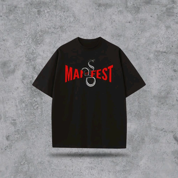 FABLE Manifest Men's Half Sleeves T-Shirt  - Black, L