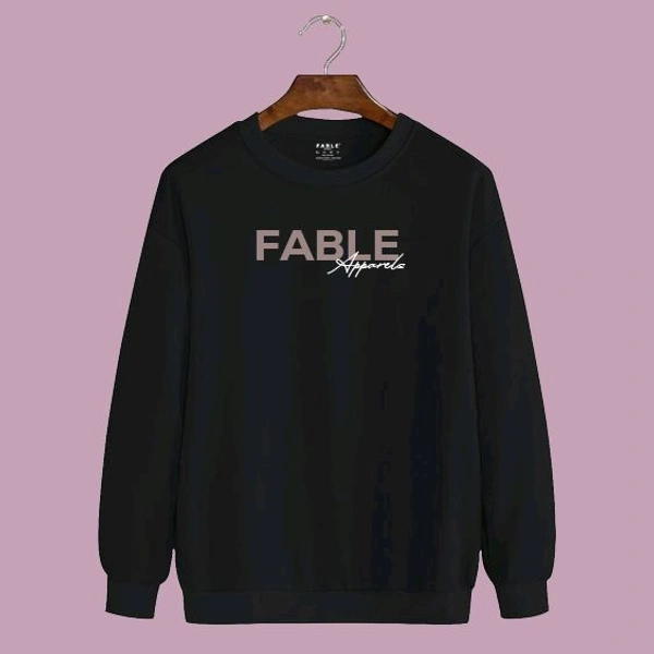 FABLE Casual Full Sleeves T-shirt - Black, M