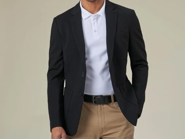 FUBAR Solid Single Breasted Formal Men Blazer - Black, L