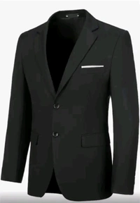 FUBAR Solid Single Breasted Formal Men Blazer - Black, XL