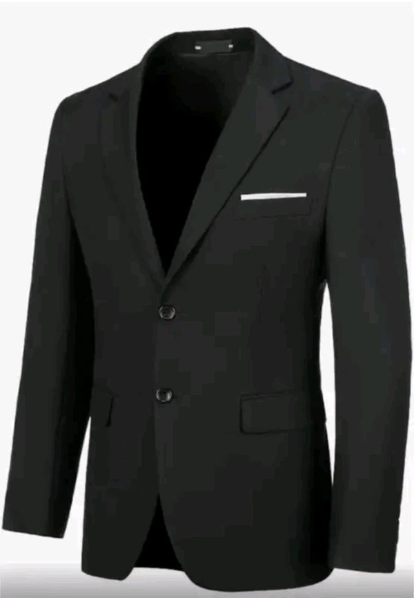 FUBAR Solid Single Breasted Formal Men Blazer - Black, XL