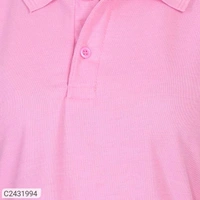 Ketex  Cotton Blend Polo Neck Tshirt - Blush Pink, XXL