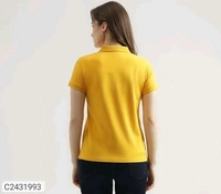 Ketex  Cotton Blend Polo Neck Tshirt - Gold, XL