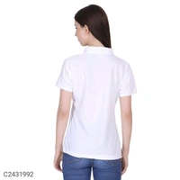 Ketex  Cotton Blend Polo Neck Tshirt - White, L