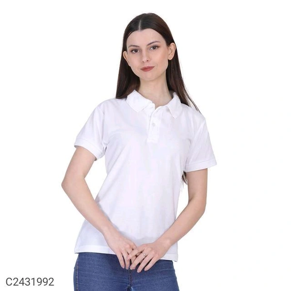 Ketex  Cotton Blend Polo Neck Tshirt - White, XXL