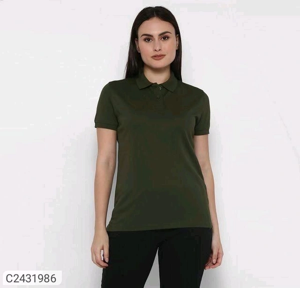 Ketex  Cotton Blend Polo Neck Tshirt - Deep Fir, XL