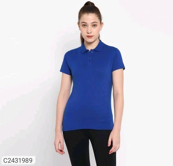 Ketex  Cotton Blend Polo Neck Tshirt - Royal Blue, XL