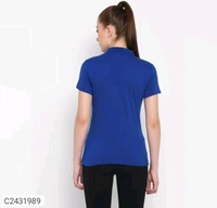 Ketex  Cotton Blend Polo Neck Tshirt - Royal Blue, XL