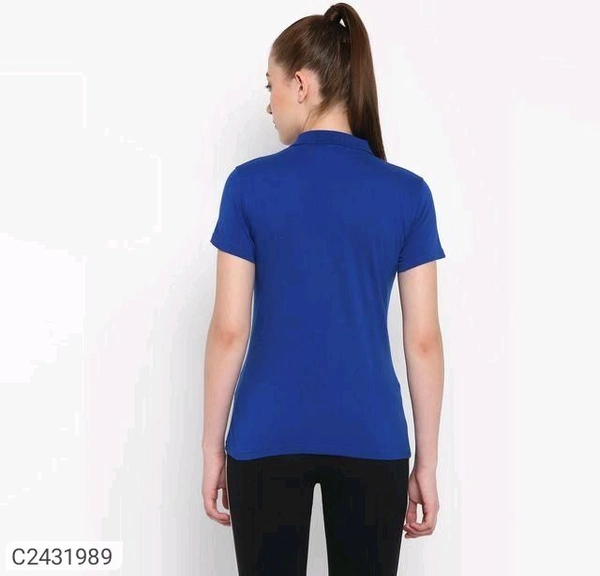 Ketex  Cotton Blend Polo Neck Tshirt - Royal Blue, XL