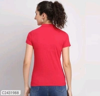 Ketex  Cotton Blend Polo Neck Tshirt - Red, M