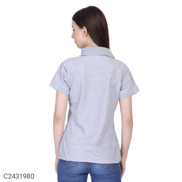Ketex  Cotton Blend Polo Neck Tshirt - Gray, XL