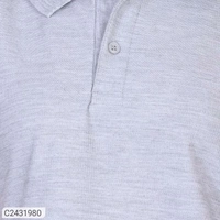 Ketex  Cotton Blend Polo Neck Tshirt - Gray, XL