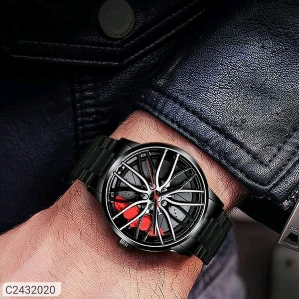  Stereoscopic Car Wheel Watch - Black, Free