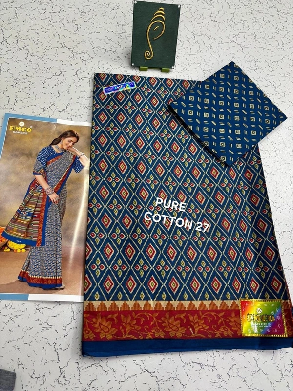 PureCotton 27 - 5.50saree+1mtr blouse