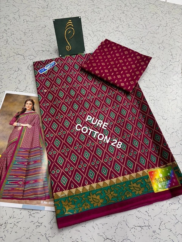 PureCotton 28 - 5.50saree+1mtr blouse