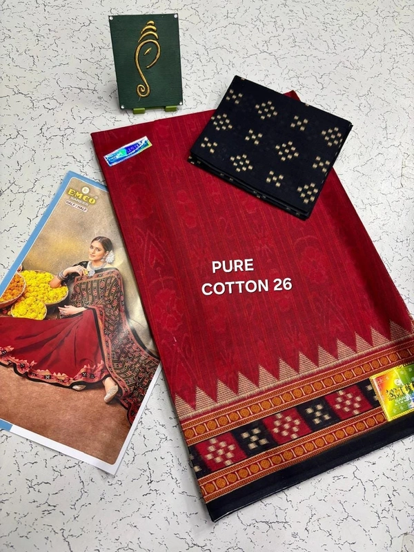 PureCotton 26 - 5.50saree+1mtr blouse