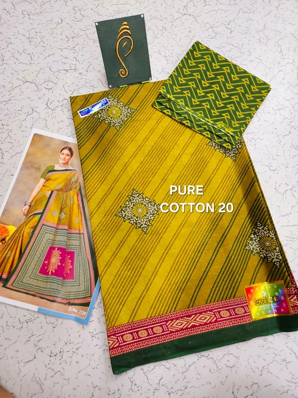 PureCotton 20 - 5.50saree+1mtr blouse