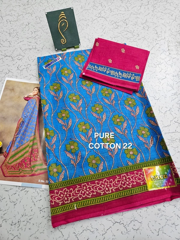 PureCotton 22 - 5.50saree+1mtr blouse
