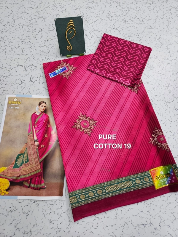 PureCotton 19 - 5.5sarr+1 mtr blouse