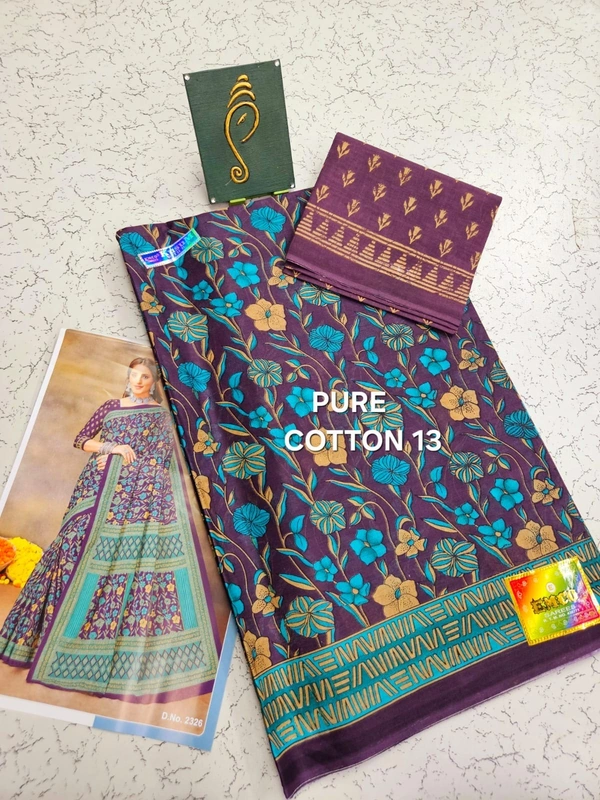 PureCotton 13 - 5.50saree+1 mtr blouse