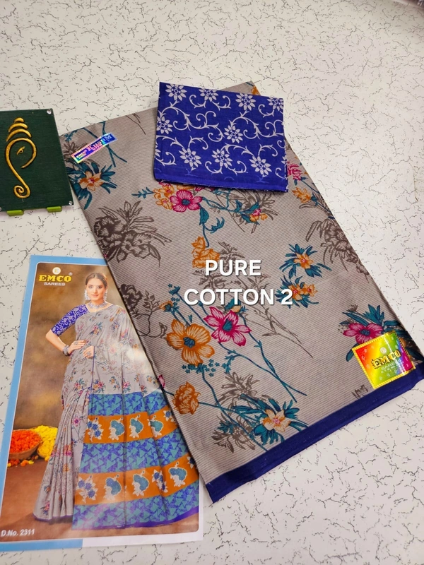 PureCotton 2 - 5.50 saree+1mtr blouse