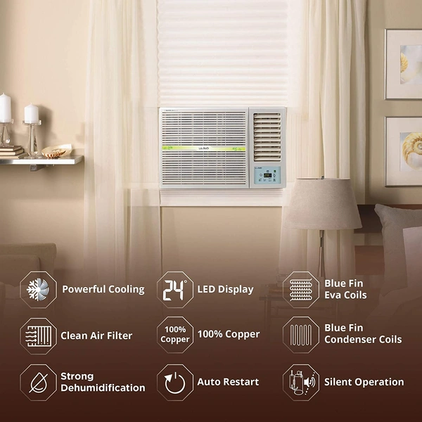 Lloyd 1.5 Ton 5 Star Inverter Window AC (Copper, Clean Air Filter, LW19I52MZ, White) - Hiranagar Kathua Samba, Credit & Debit Cards