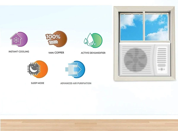 Voltas 1.5 Ton 5 Star Inverter Window AC (Copper, Dust Filter, 185V ADA, White) - Hiranagar Kathua Samba, Credit & Debit Cards