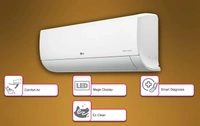 LG 1.5 Ton 5 Star Inverter Split AC (Copper, Convertible 5-in-1 Cooling, HD Filter with Anti-Virus protection,  MS-Q18YNZA, White) - Hiranagar Kathua Samba, Credit & Debit Cards