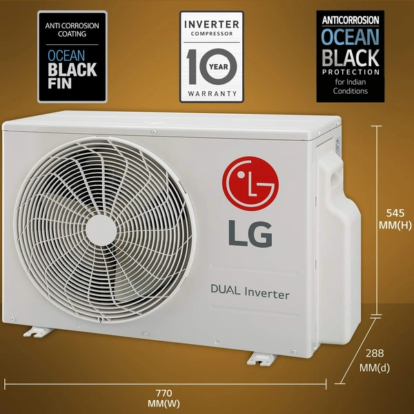 LG 1.5 Ton 5 Star Inverter Split AC (Copper, Convertible 5-in-1 Cooling, HD Filter with Anti-Virus protection,  MS-Q18YNZA, White) - Hiranagar Kathua Samba, Credit & Debit Cards