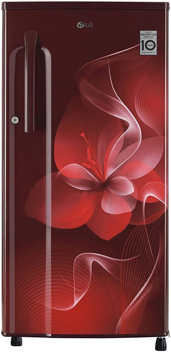 LG 188 L 3 Star Inverter Direct-Cool Single Door Refrigerator (GL-B191KSDX, Scarlet Dazzle) - Credit & Debit Card Accepted