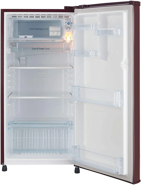 LG 188 L 3 Star Inverter Direct-Cool Single Door Refrigerator (GL-B191KSDX, Scarlet Dazzle) - Credit & Debit Card Accepted