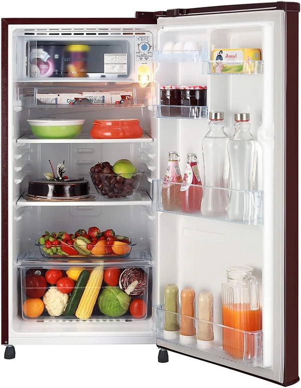 LG 188 L 3 Star Inverter Direct-Cool Single Door Refrigerator (GL-B191KSDX, Scarlet Dazzle) - Credit & Debit Card Accepted