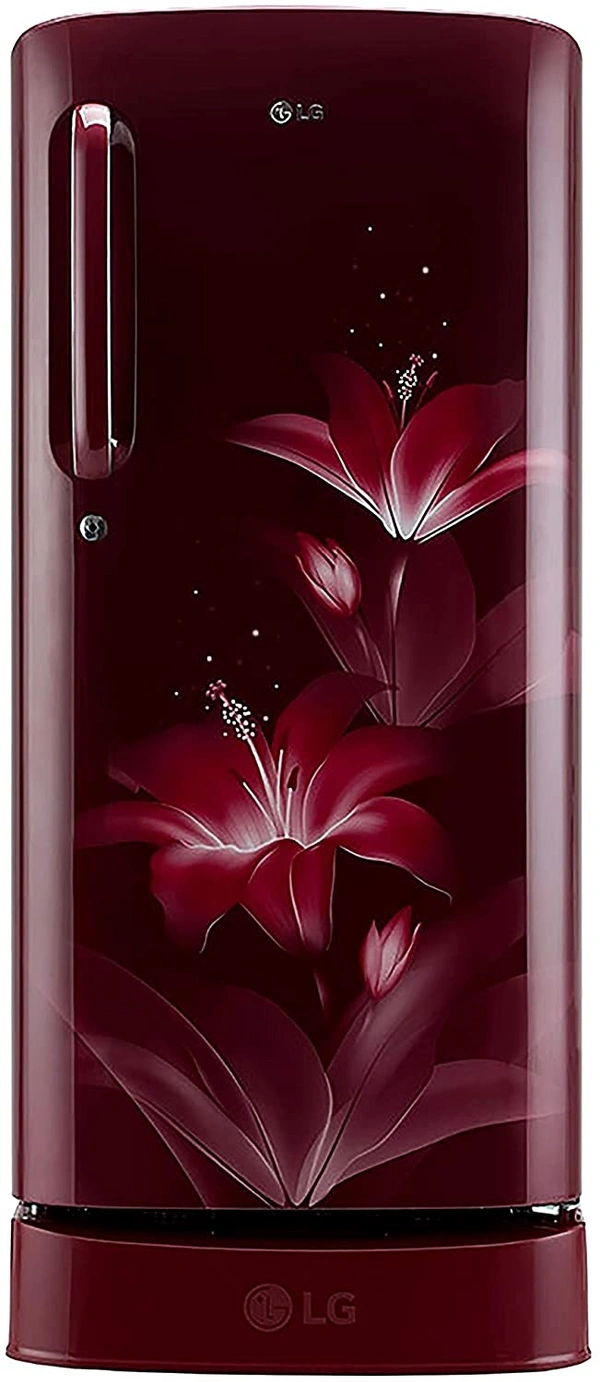 LG 190 L 4 Star Inverter Direct-Cool Single Door Refrigerator (GL-D201ARGY, Ruby Glow, Base Stand with drawer) - Credit & Debit Card Accepted