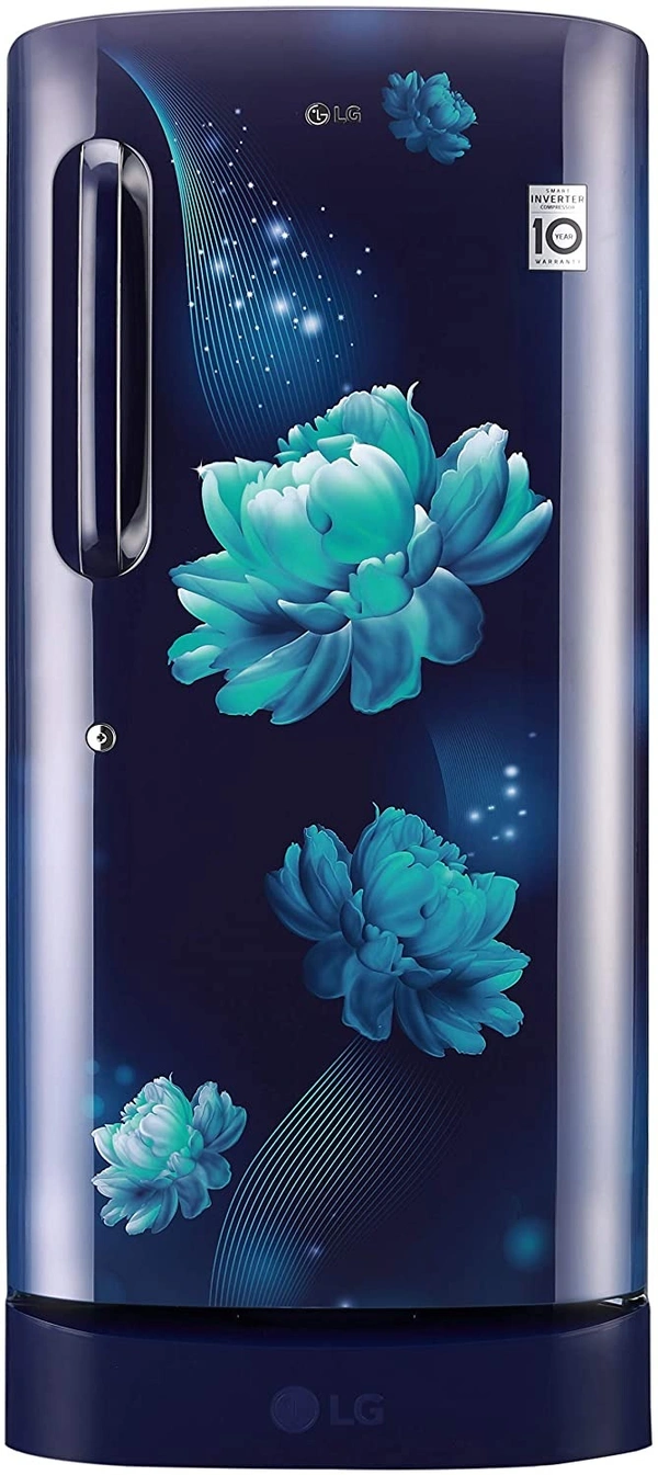 LG 215 L 4 Star Inverter Direct-Cool Single Door Refrigerator (GL-D221ABCY, Blue Charm, Base Stand with Drawer) - Kathua Hiranagar, Credit & Debit Card Accepted