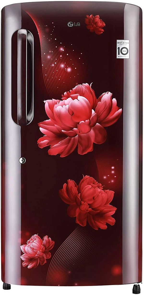 LG 215L 5 Star Inverter Direct-Cool Single Door Refrigerator (GL-B221ASCZ, Scarlet Charm, Fastest Ice Making) - Kathua Hiranagar, Credit & Debit Card Accepted