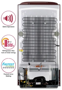 LG 215L 5 Star Inverter Direct-Cool Single Door Refrigerator (GL-B221ASCZ, Scarlet Charm, Fastest Ice Making) - Kathua Hiranagar, Credit & Debit Card Accepted