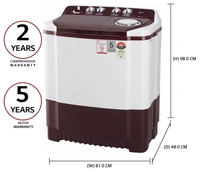 LG 10 kg 5 Star Semi-Automatic Top Loading Washing Machine (P1050SRAZ, Burgundy, Wind Jet Dry), Large - Hiranagar Kathua Jatwal, Credit & Debit Card Accepted, 3-5 Days