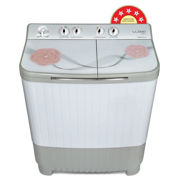 Lloyd 8 Kg 5 Star Semi-Automatic Top Loading Washing Machine (LWMS80HT1 - Light Grey) - Hiranagar Kathua Jatwal, Credit & Debit Card Accepted