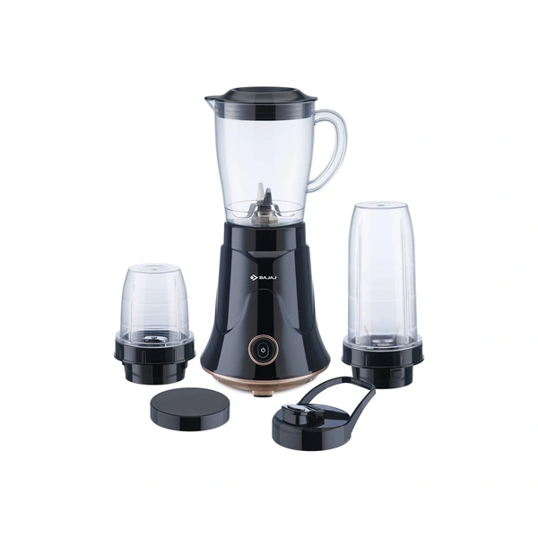 Bajaj NX-01, Powerful 300W Mixer Grinder, Blender, Juicer and Smoothie Maker with Sipper and Store Lids, 3 Jars, Black, Regular - Hiranagar Kathua Jatwal, Credit & Debit Card Accepted