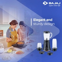 Bajaj NX-01, Powerful 300W Mixer Grinder, Blender, Juicer and Smoothie Maker with Sipper and Store Lids, 3 Jars, Black, Regular - Hiranagar Kathua Jatwal, Credit & Debit Card Accepted